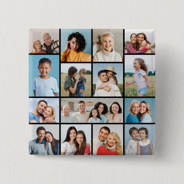 Skapa din egen 15 fotokollage knapp (Framsida)