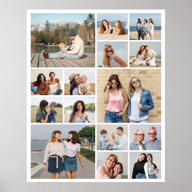 Skapa din egen 15 fotokollage poster (Framsidan)