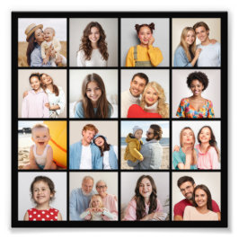 Skapa din egen 16-foto collage fotoförstoring fototryck