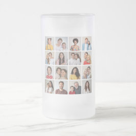 Skapa din egen 16 fotokollage frostat ölglas