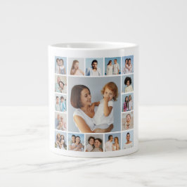 Skapa din egen 17 fotokollage jumbo mugg
