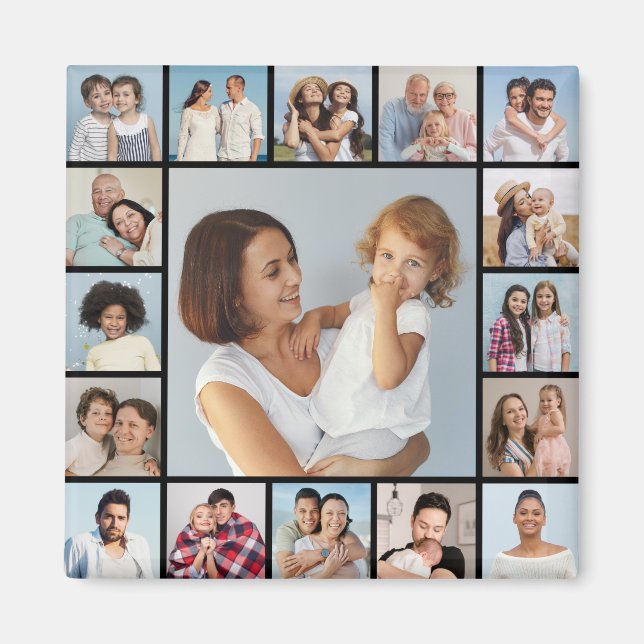 Skapa din egen 17 fotokollage magnet (Framsidan)
