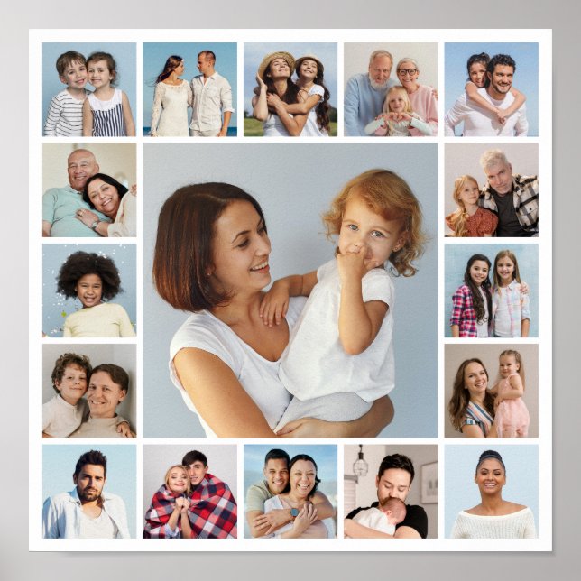 Skapa din egen 17 fotokollage poster (Framsidan)