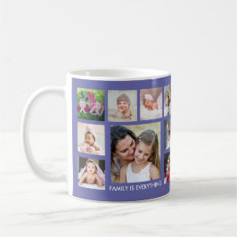 Skapa din egen 18-familjs fotokollage Periwinkle Kaffemugg