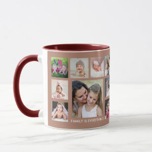 Skapa din egen 18-familjs fotosamling Ro Guld Mugg