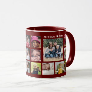 Skapa din egen 18-familjs fotosamlingsplats mugg