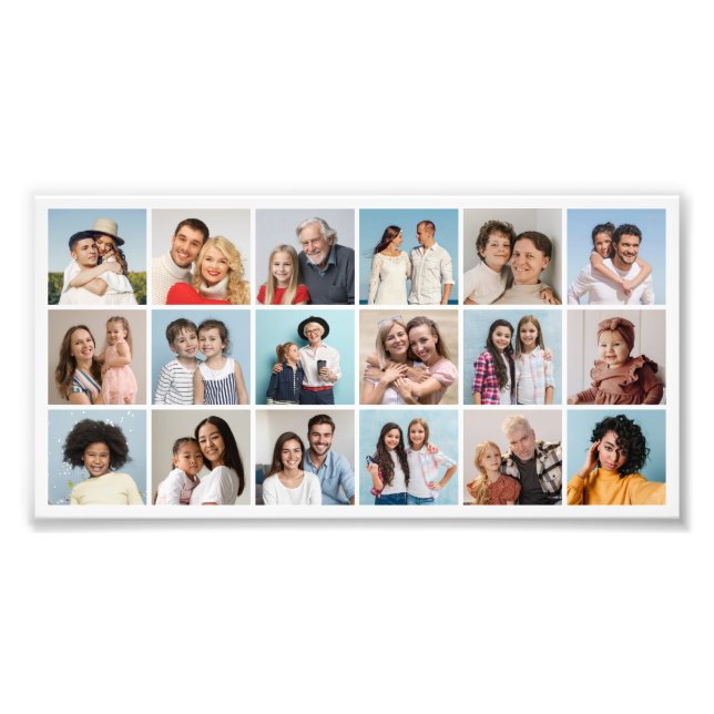 Skapa din egen 18-foto Collage Foto Förstoring (Framsidan)