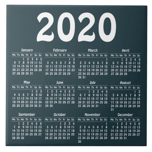 Skapa din egen 2020-kalender kakelplatta (Framsidan)