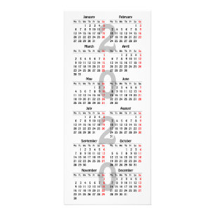 Skapa din egen 2020-kalender reklamkort
