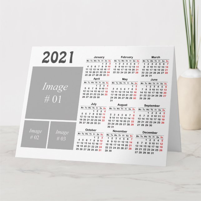 Skapa din egen 2021-kalender kort (Framsida)