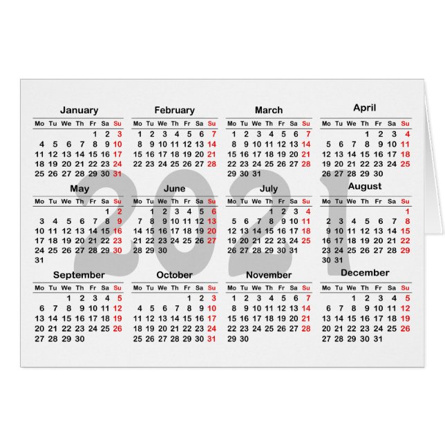 Skapa din egen 2021-kalender OBS kort (Framsidan Horizontal)