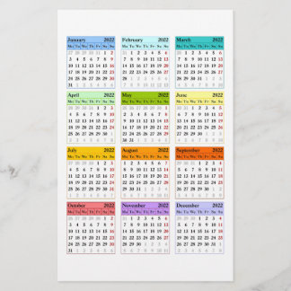 Skapa din egen 2022-kalender flygblad