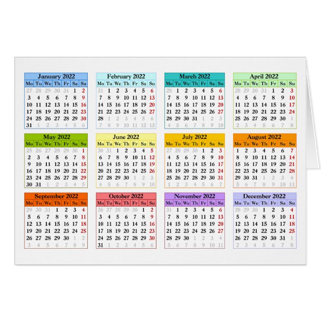 Skapa din egen 2022-kalender OBS kort (Framsidan Horizontal)