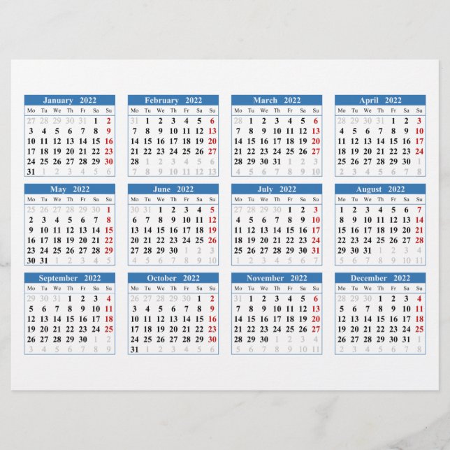 Skapa din egen 2022-kalender reklamblad (Framsidan)