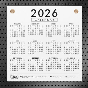 Skapa din egen 2026 företagslogotypkalender