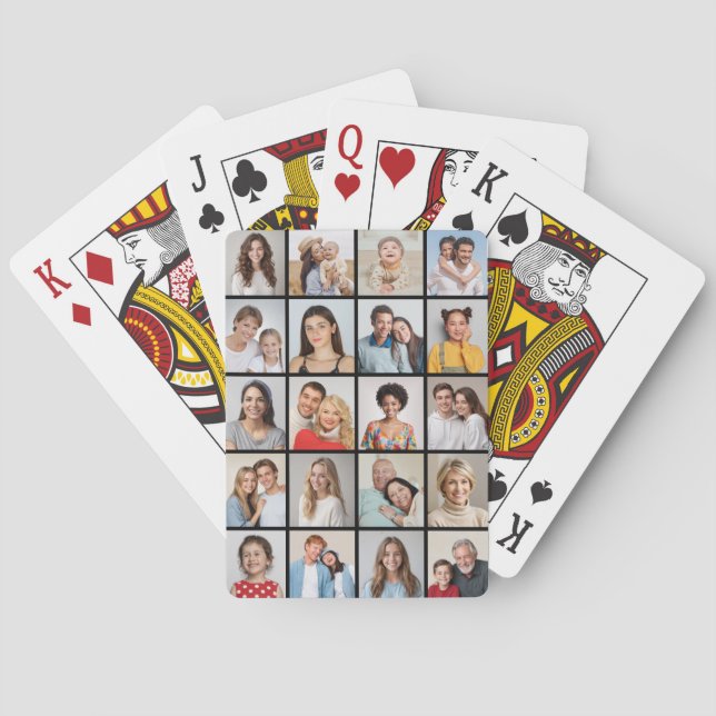 Skapa din egen 20-fotokollage casinokort (Baksidan)