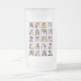Skapa din egen 20-fotokollage frostat ölglas