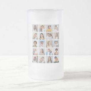 Skapa din egen 20-fotokollage frostat ölglas