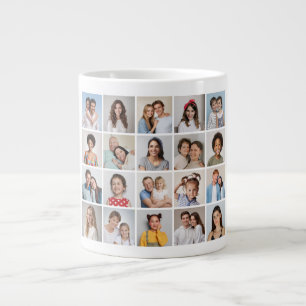 Skapa din egen 20-fotokollage jumbo mugg