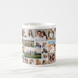 Skapa din egen 20-fotokollage kaffemugg