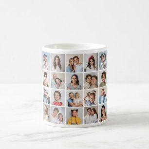 Skapa din egen 20-fotokollage kaffemugg