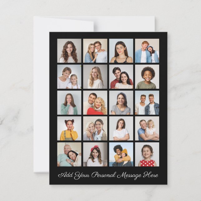 Skapa din egen 20-fotokollage lägga till din Hälsn Kort (Framsida)