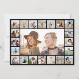 Skapa din egen 21-foto Collage Redigerbar färg Anteckningskort