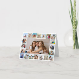 Skapa din egen 21-foto collage redigerbar färg kort