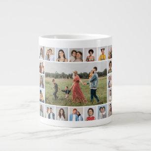 Skapa din egen 21 fotokollage jumbo mugg