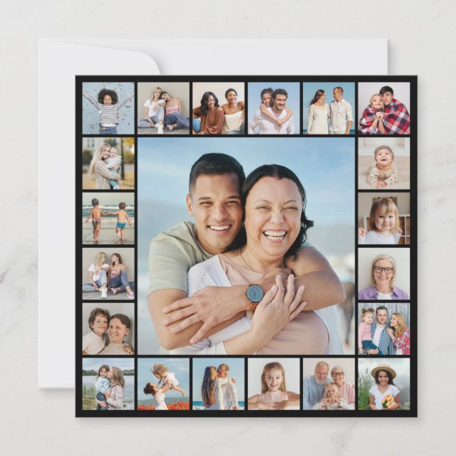 Skapa din egen 21 fotokollage kort (Framsida)