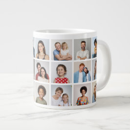Skapa din egen 21 fotoskollage jumbo mugg