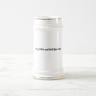 Skapa din egen 22oz vita och guld ölmugg sejdel