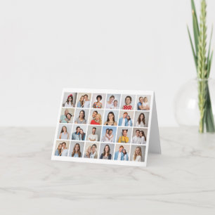 Skapa din egen 24-foto collage redigerbar färg kort