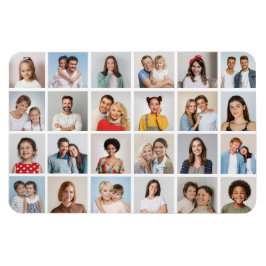 Skapa din egen 24-foto collage redigerbar färg magnet