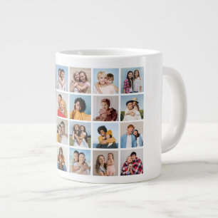 Skapa din egen 24 fotokollage jumbo mugg