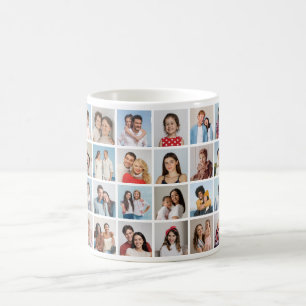 Skapa din egen 24 fotokollage kaffemugg