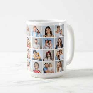 Skapa din egen 24 fotokollage kaffemugg