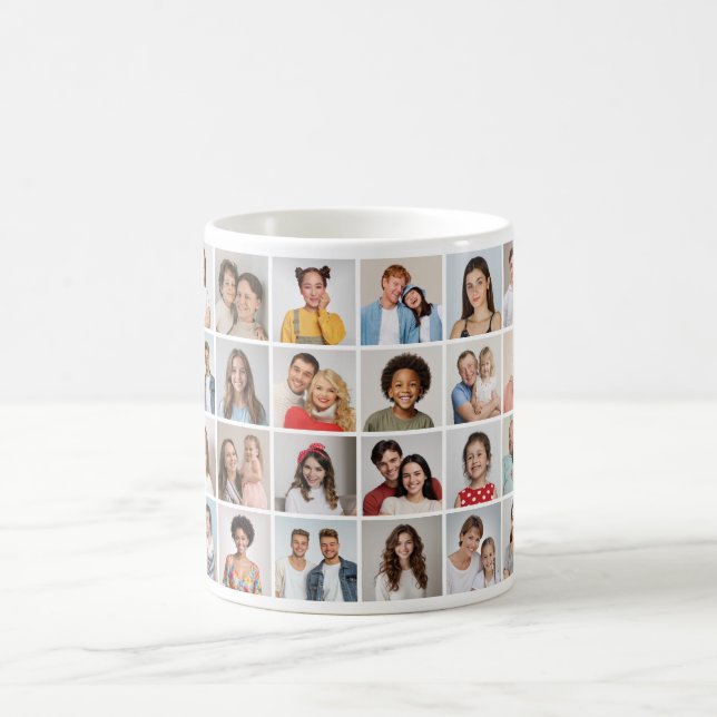 Skapa din egen 24 fotokollage kaffemugg (Center)