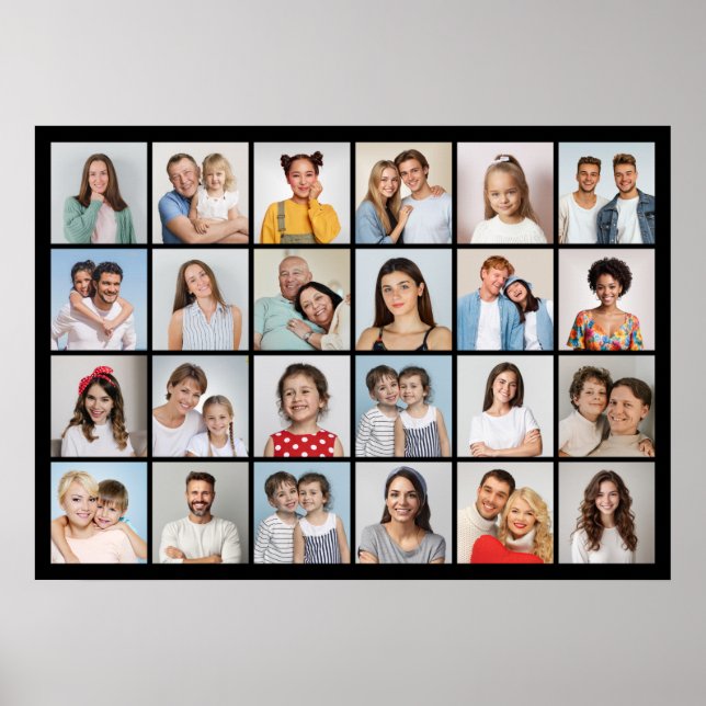 Skapa din egen 24 fotokollage Poster (Framsidan)