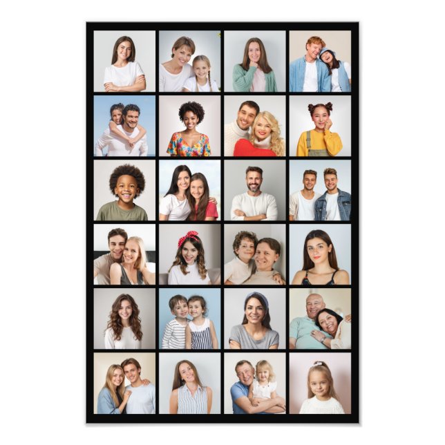 Skapa din egen 24 fotosamlarfoto-utvidgning fototryck (Framsidan)