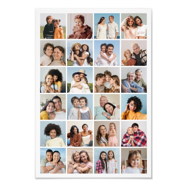 Skapa din egen 24 fotosamlarfoto-utvidgning fototryck (Framsidan)