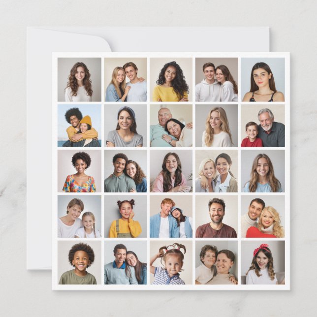 Skapa din egen 25-foto collage kort (Framsida)