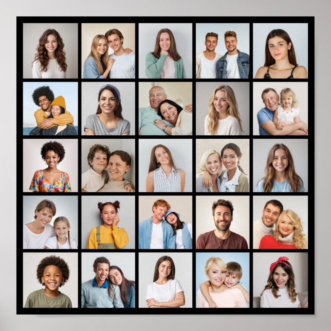 Skapa din egen 25-foto collage poster (Framsidan)
