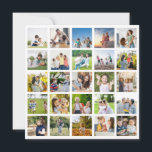 Skapa din egen 25-foto collage redigerbar kort<br><div class="desc">Skapa ett tidlöst mästerverk med vår "Redigerbara 25-bilds collage". Perfekt för att fånga minnen från jul, födelsedagar, bröllop, årsdagar, examina, fars dag, mors dag eller någon annan speciell tillställning, låter denna collage dig skapa en personlig och fantastisk visuell berättelse. Med dess anpassningsbara funktioner kan du arrangera och redigera bilderna för...</div>