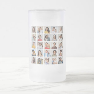 Skapa din egen 25 fotokollage frostat ölglas