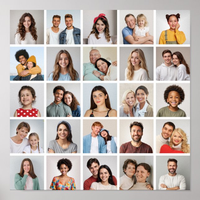 Skapa din egen 25 fotokollage poster (Framsidan)