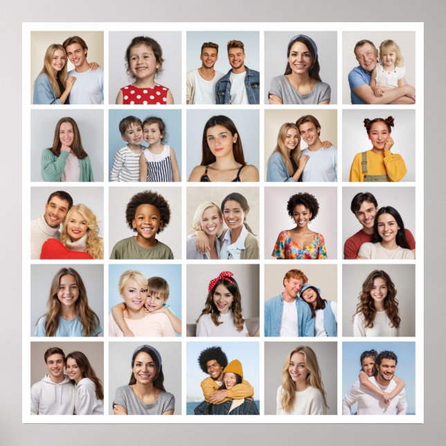 Skapa din egen 25 fotokollage poster (Framsidan)