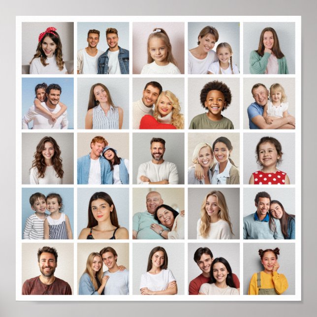 Skapa din egen 25 fotokollage poster (Framsidan)