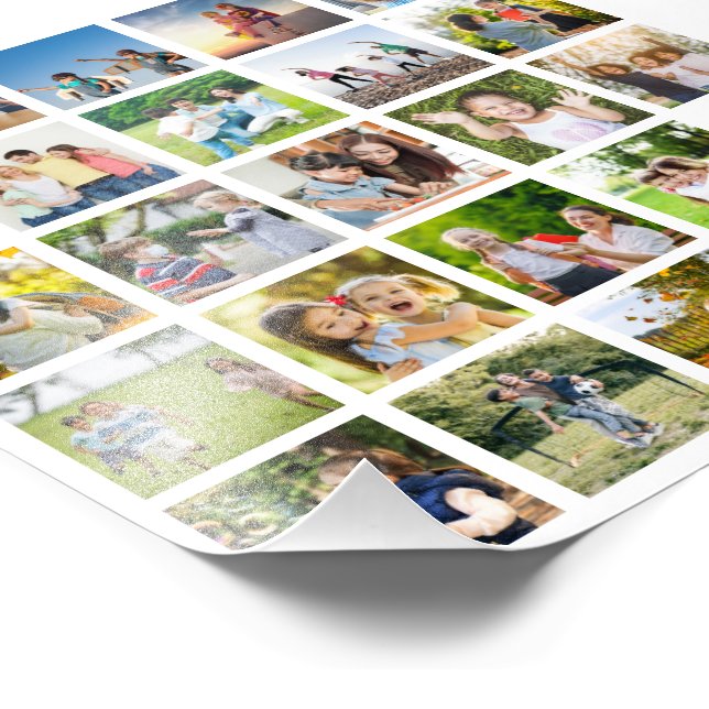 Skapa din egen 25 fotokollage redigerbar fototryck (Hörn)