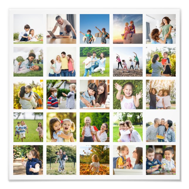 Skapa din egen 25 fotokollage redigerbar fototryck (Framsidan)